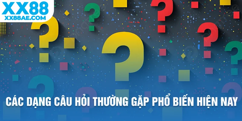 Các dạng câu hỏi thường gặp phổ biến hiện nay